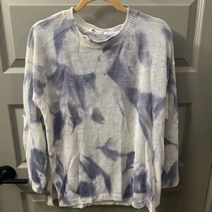 The Impeccable Pig Tie-Dye Sweater - Purple and White